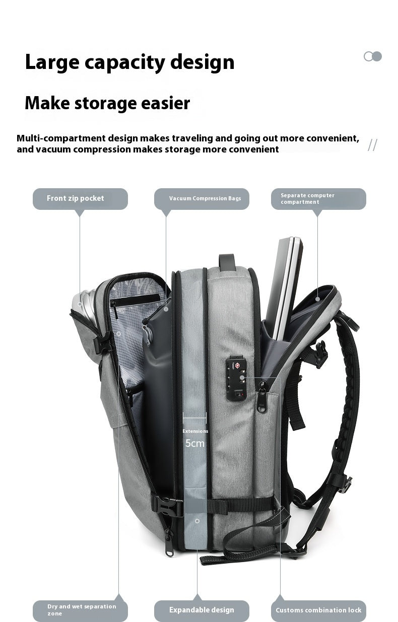 Multifunctional Travel Vacuum Compression Backpack